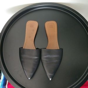 Zara leather slides